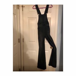 Free People Flare Black Overalls